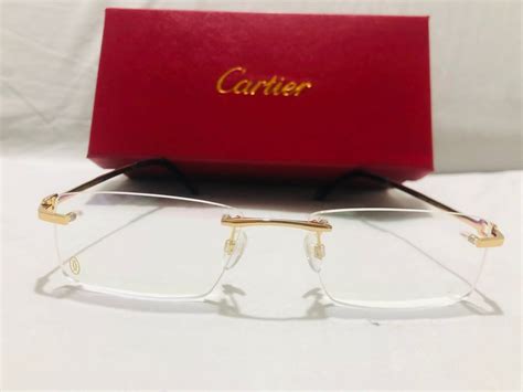 buy cartier glasses online|cartier gold rimless glasses.